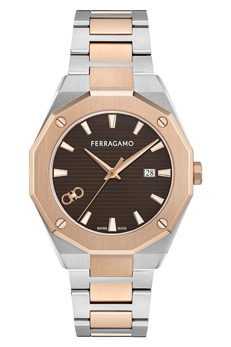 Edge Two-Tone Bracelet Watch, 40mm, Main, color, TWO TONE
