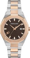 FERRAGAMO Edge Two-Tone Bracelet Watch, 40mm