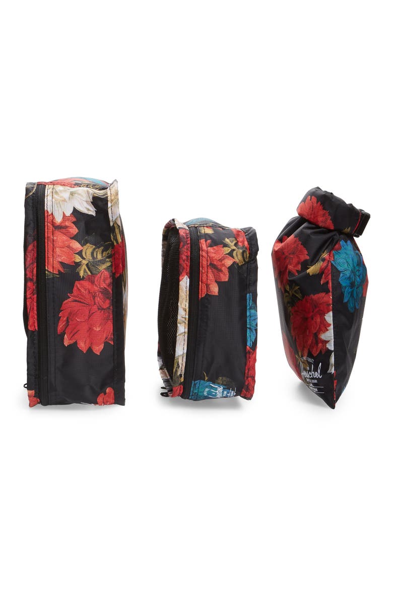 Standard Issue Travel Organizer Set, Alternate, color, VINTAGE FLORAL BLACK