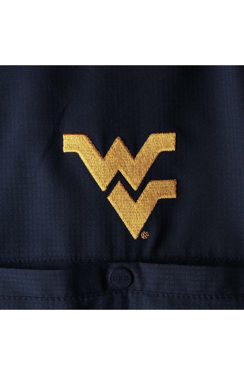 Columbia Men's Columbia Navy West Virginia Mountaineers PFG Tamiami Omni-Shade Button-Down Shirt, Alternate, color, Navy