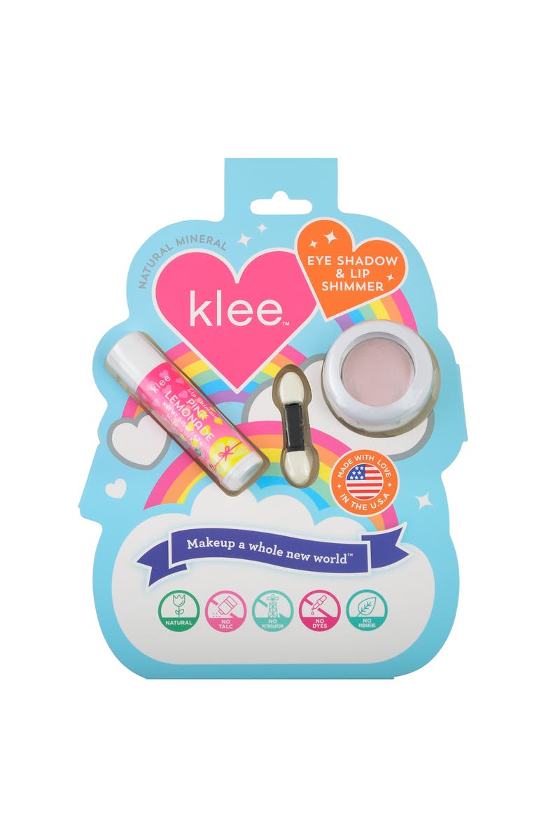 Klee Naturals Primrose Shimmer - Kids' Eye Shadow and Lip Shimmer Set, Alternate, color, Pink