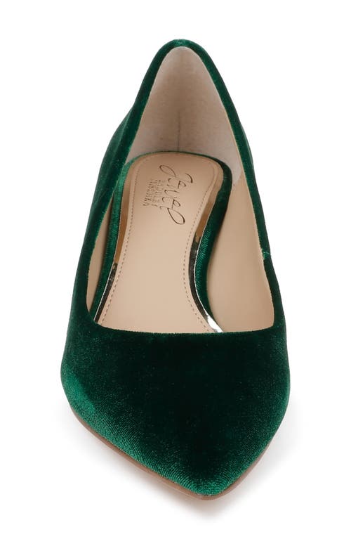 Jewel Badgley Mischka Enola Pointed Toe Kitten Heel Pump
