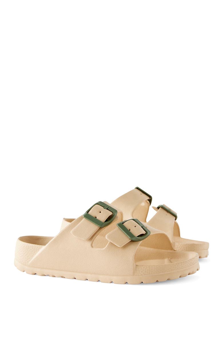 Cotton On Kids Kid's Twin Strap Slide, Alternate, color, Semolina Khaki Green