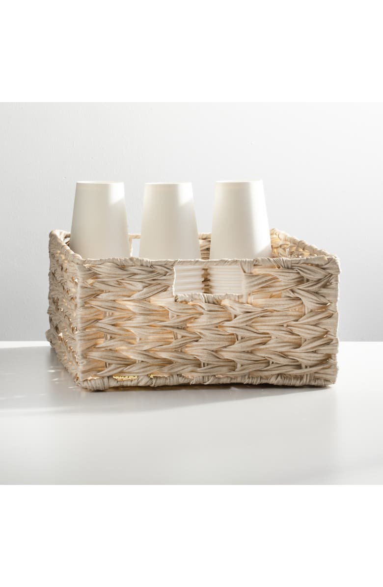 mDesign Woven Farmhouse Kitchen Pantry Storage Basket Box, 6 Pack, Cream/Beige, Alternate, color, Cream
