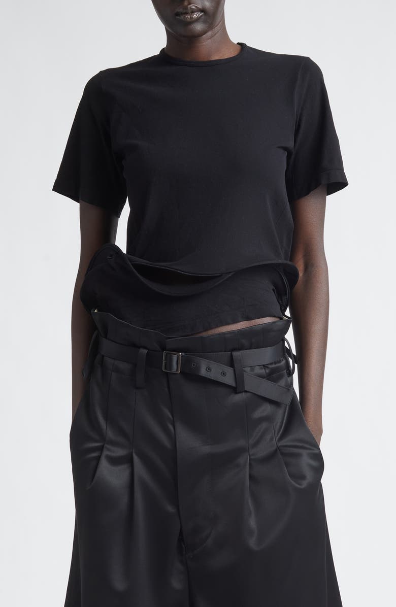 Junya Watanabe Wired Cutout Mesh T-Shirt, Main, color, Black