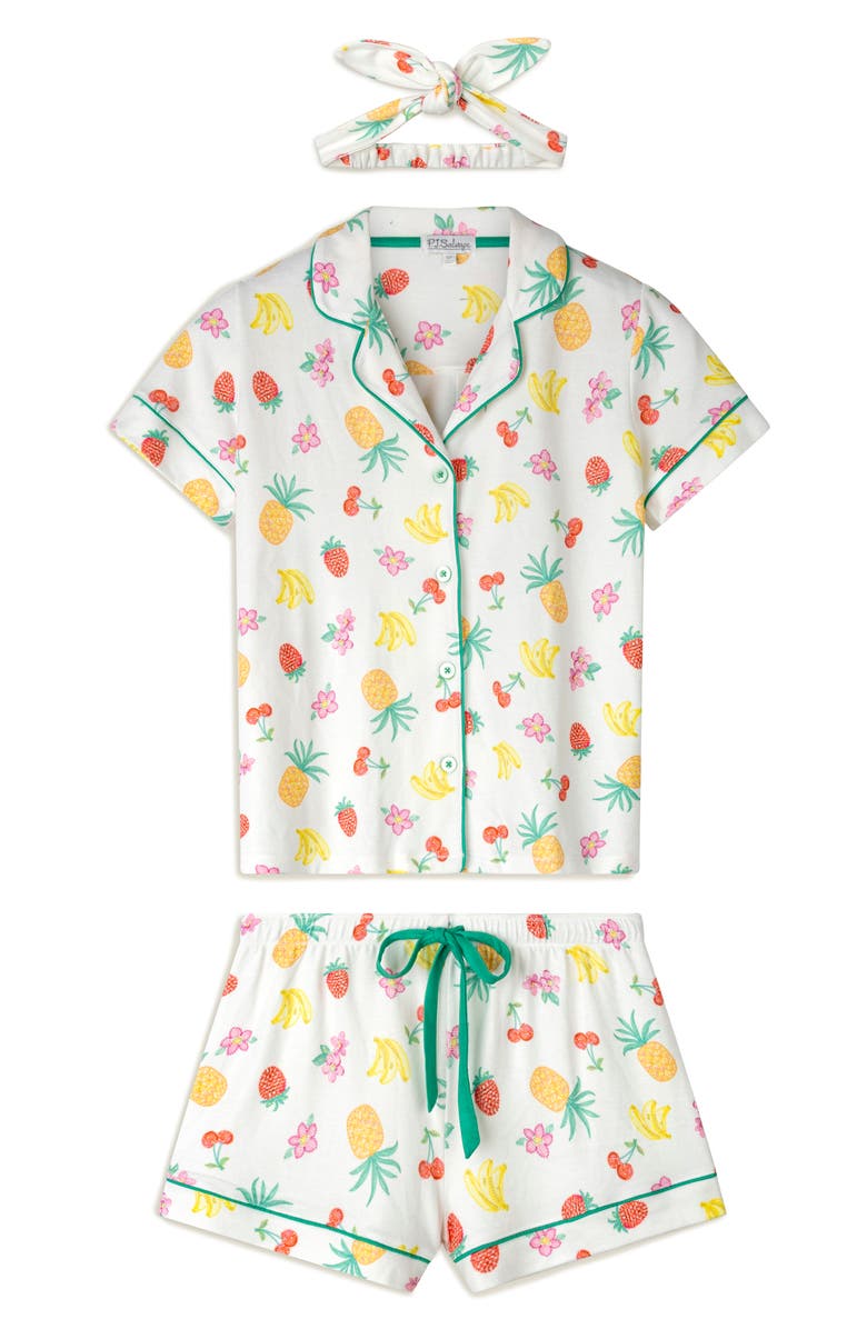 PJ Salvage Viva La Vida Short Pajamas, Alternate, color, Ivory