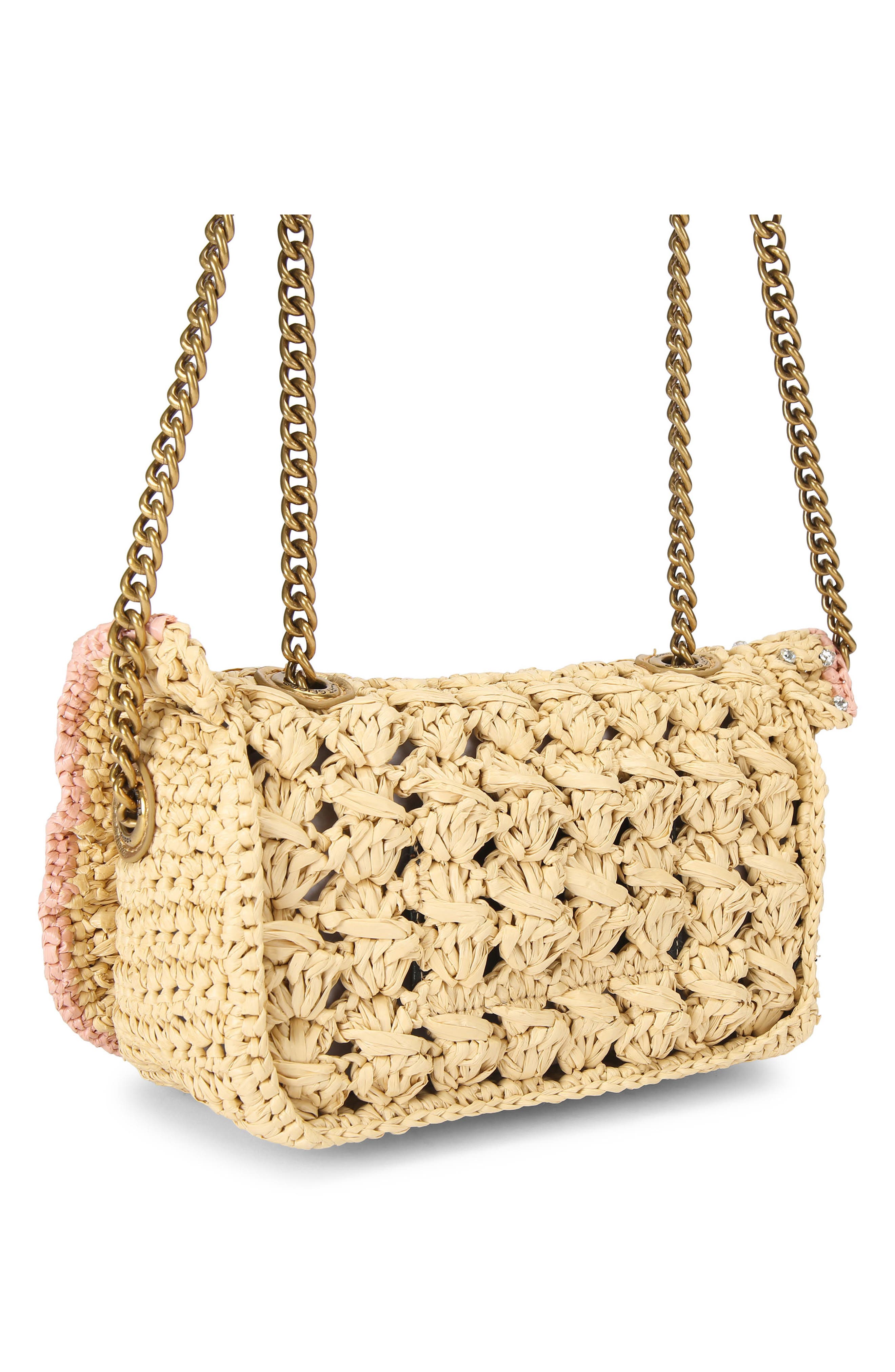 Kurt Geiger London Small Chelsea Woven Shoulder Bag, Alternate, color, Open Beige