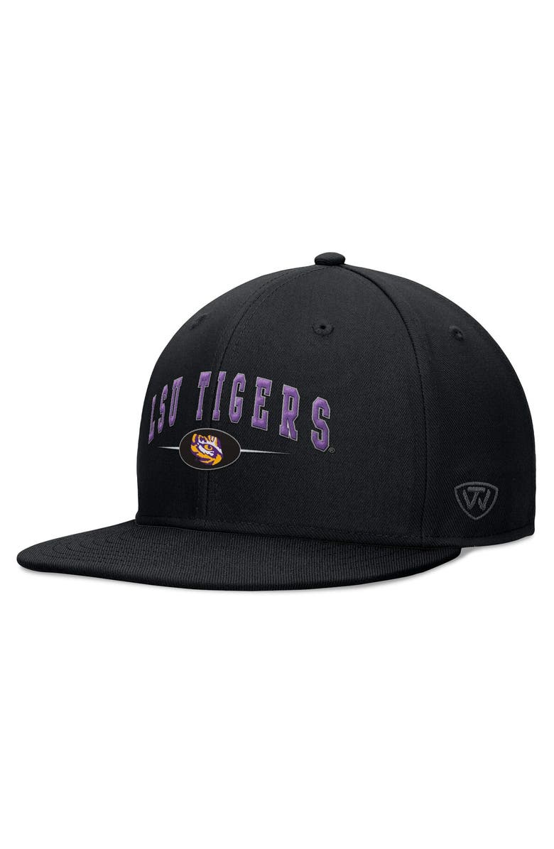 TOP OF THE WORLD Men's Top of the World Black LSU Tigers Bullpen Snapback Hat, Main, color, Black