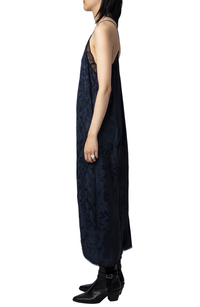 Zadig & Voltaire Risty Ikat Jacquard Silk Slipdress, Alternate, color, 
