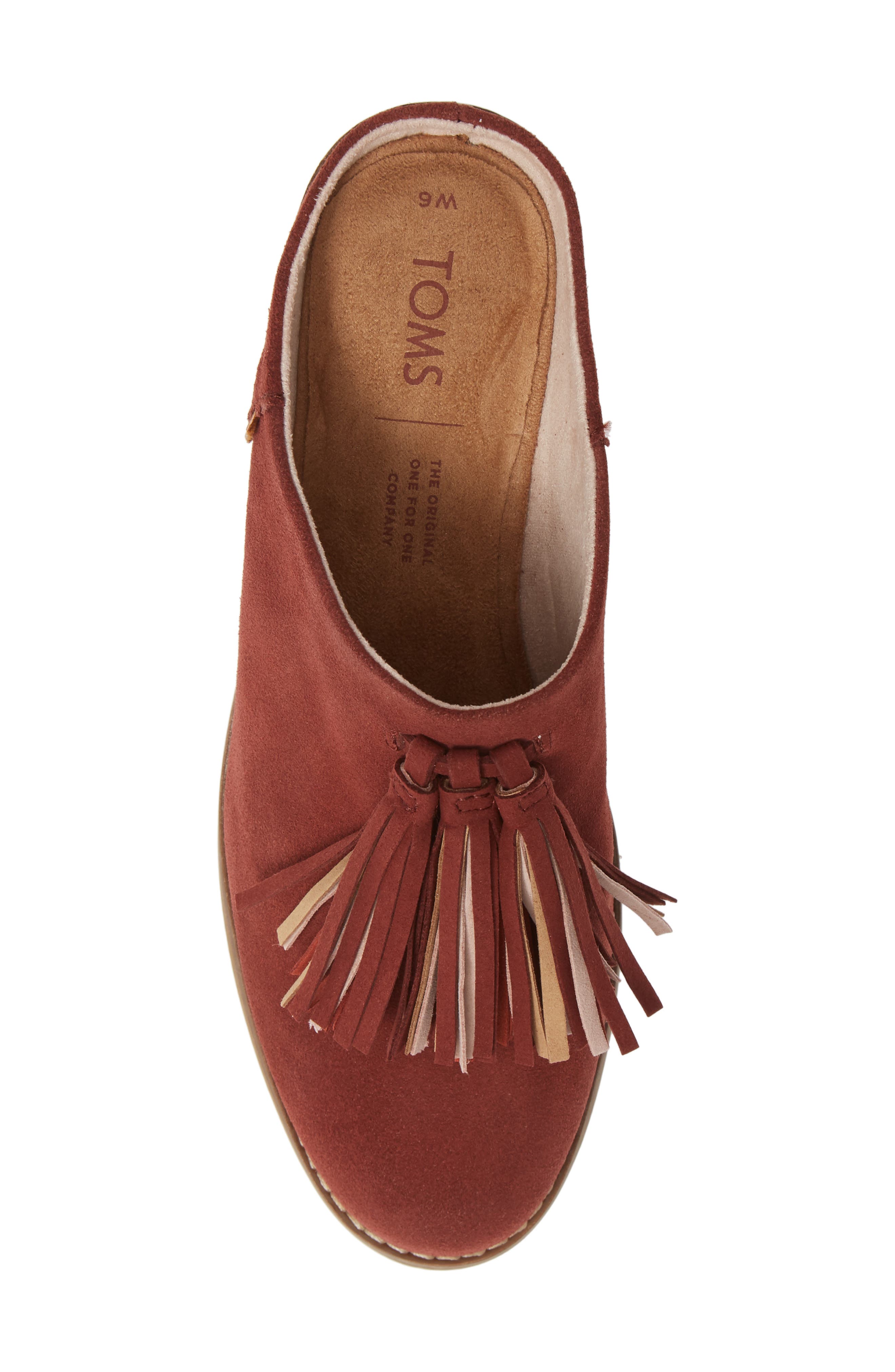 Leila Tassel Mule, Alternate, color, MUSCAT SUEDE/ TASSEL