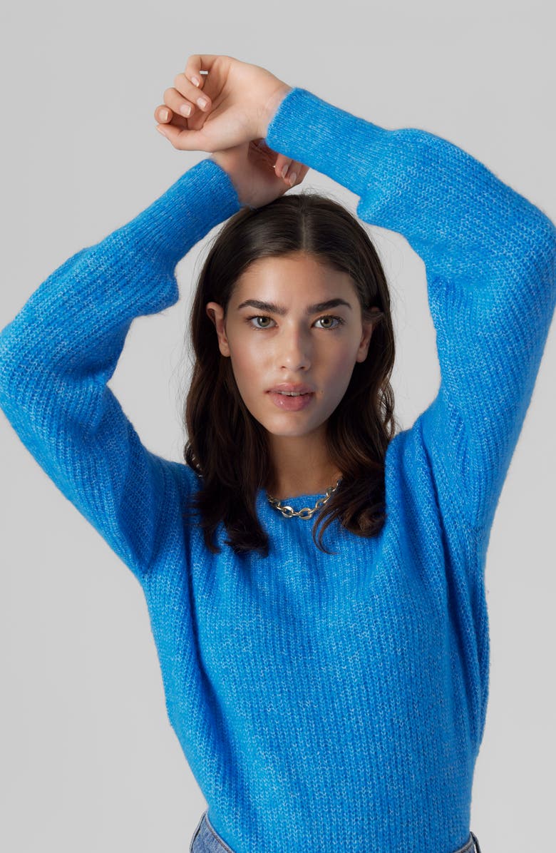 VERO MODA Ruby Boatneck Sweater, Alternate, color, French Blue