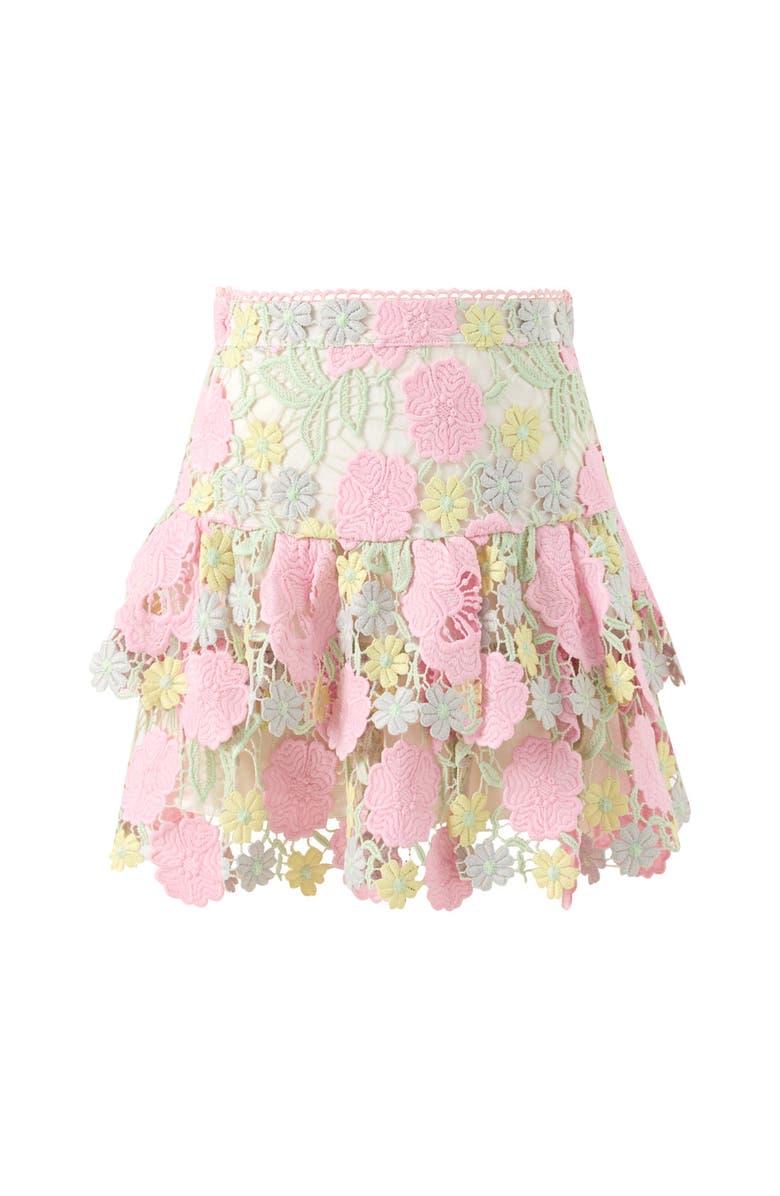 Marlo Kids Estella Frill Embroidered Mini Skirt, Alternate, color, Floral