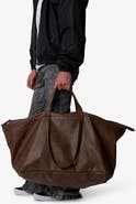 mnml Faux Leather Weekender Duffel Bag