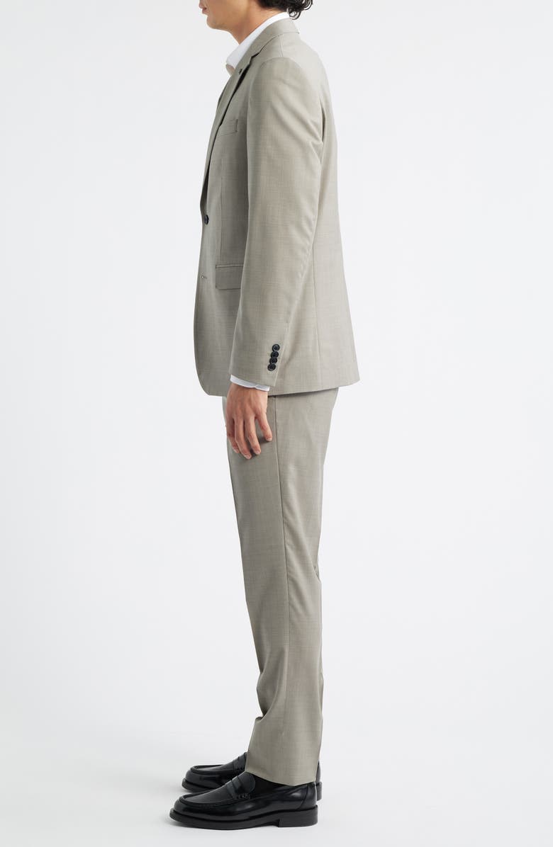 AllSaints Ross Slim Fit Taupe Wool Suit, Alternate, color, Taupe