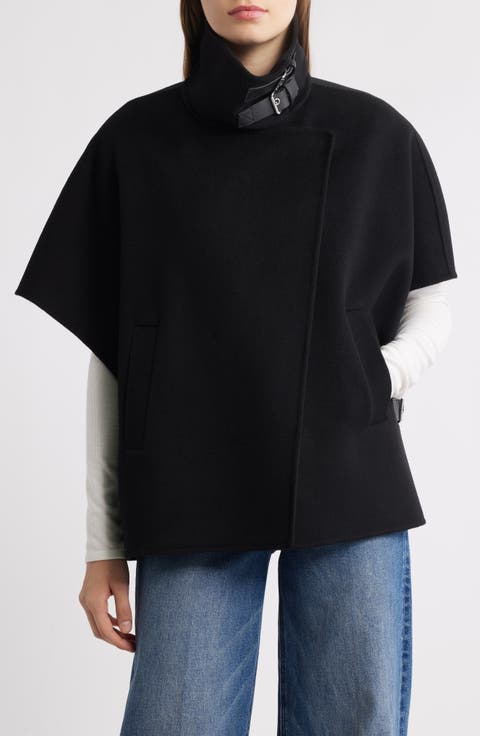ポンチョ・ケープ COLMAR Women Capes 2173 9VX99 Black Women's Cape Capes & Ponchos