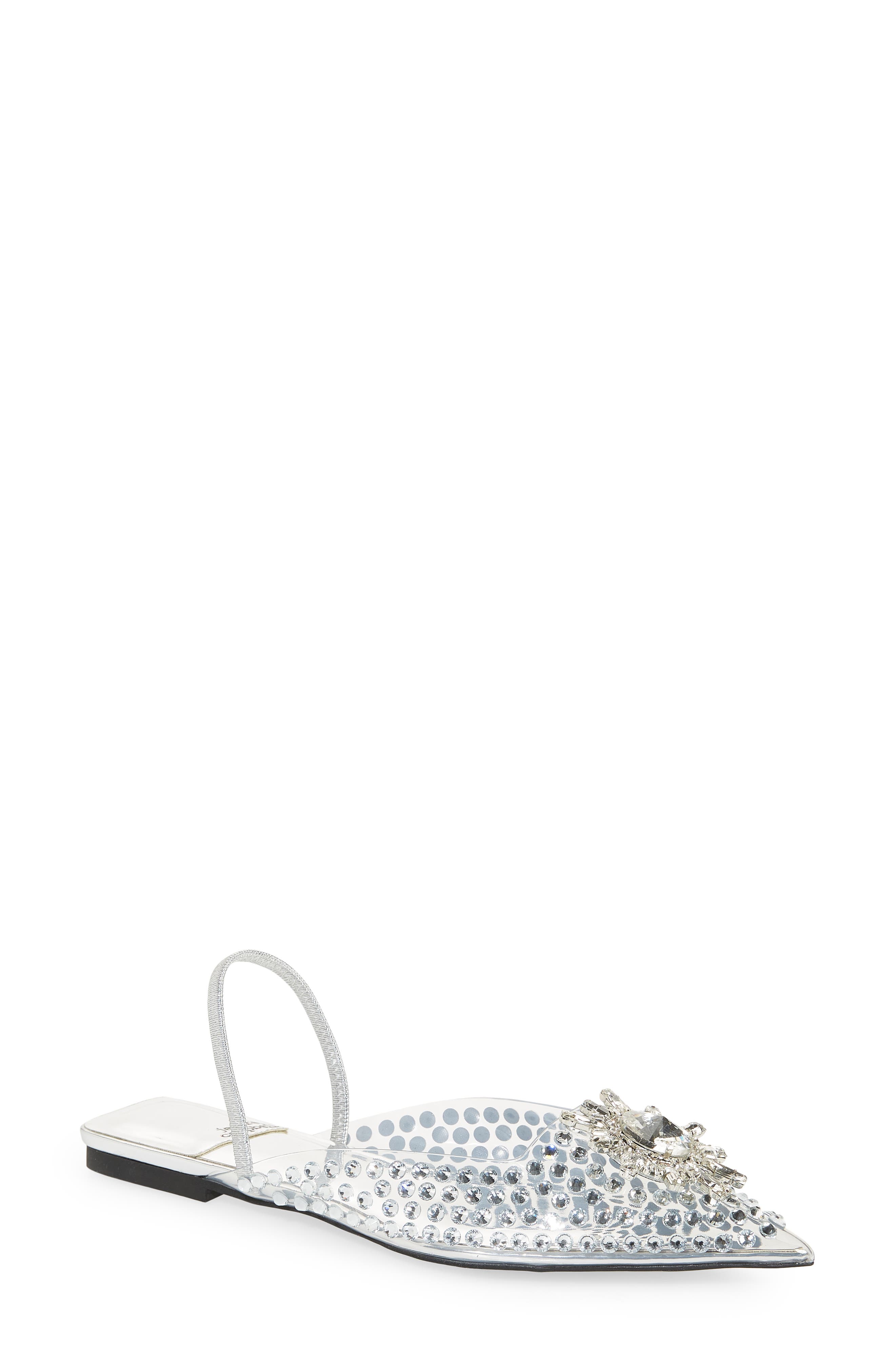 Jeffrey Campbell Latira Crystal Flat, Main, color, 
