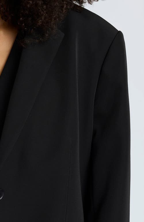 Kenneth Cole Oversize Luxe Twill Jacket In Black