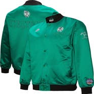 Mitchell & Ness Men's Mitchell & Ness Kelly Green Boston Celtics Hardwood Classics Team OG 3.0 Lightweight Satin Full-Snap Jacket