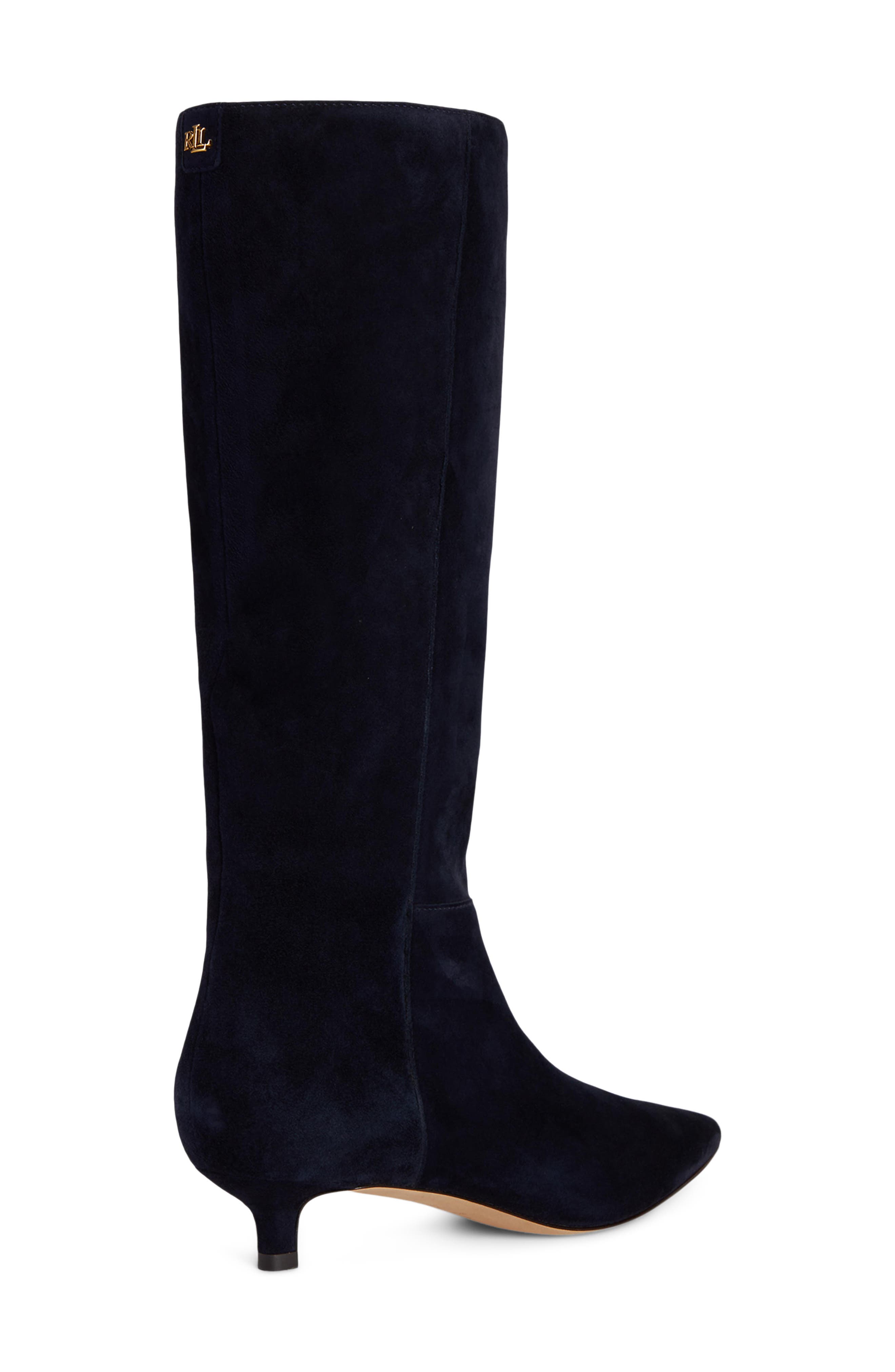 Francesca Knee High Boot, Alternate, color, LAUREN NAVY