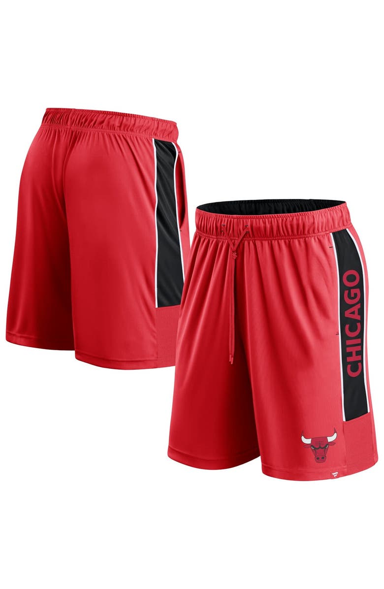 FANATICS Men's Fanatics Branded Red Chicago Bulls Game Winner Defender Shorts, Alternate, color,