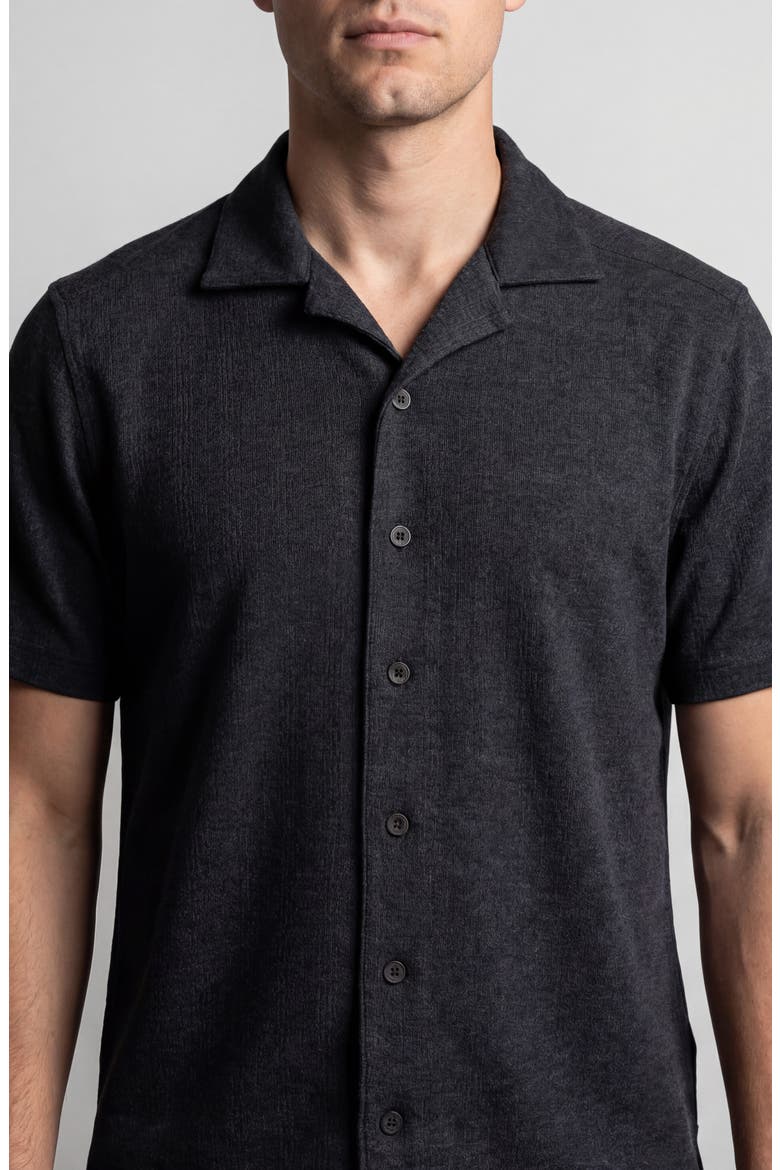 Short Sleeve Sweater Cardigan, Main, color, CHARCOAL
