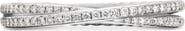 David Yurman DY Crossover® Micro Pavé Band Ring in Platinum with Diamonds