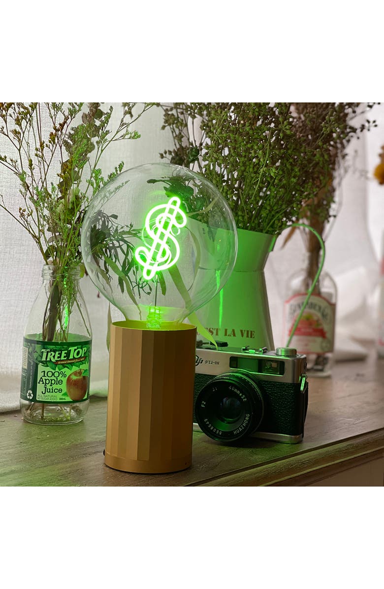 MITB Dollar Sign Portable Table Lamp, Alternate, color, Gold