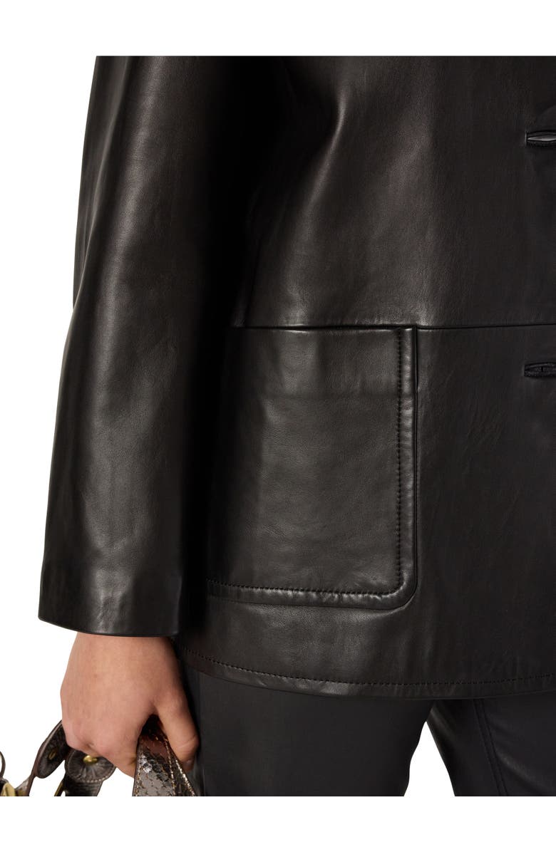 GERARD DAREL Neva Leather Jacket, Alternate, color, Black
