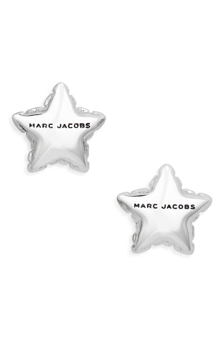Micro Star Balloon Stud Earrings, Main, color, LIGHT ANTIQUE SILVER
