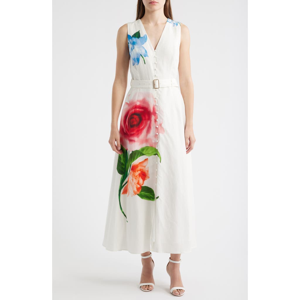 elie tahari carrie gilded pleated maxi dress Elie Tahari Women's The Harley Dress - Multi - Size 2
