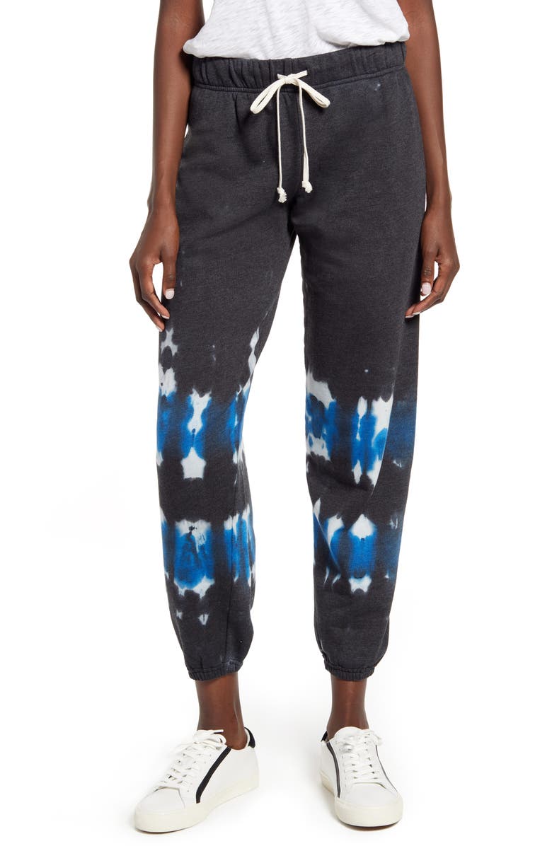 Treasure & Bond Tie Dye Sweatpants, Main, color, Charcoal- Blue Combo