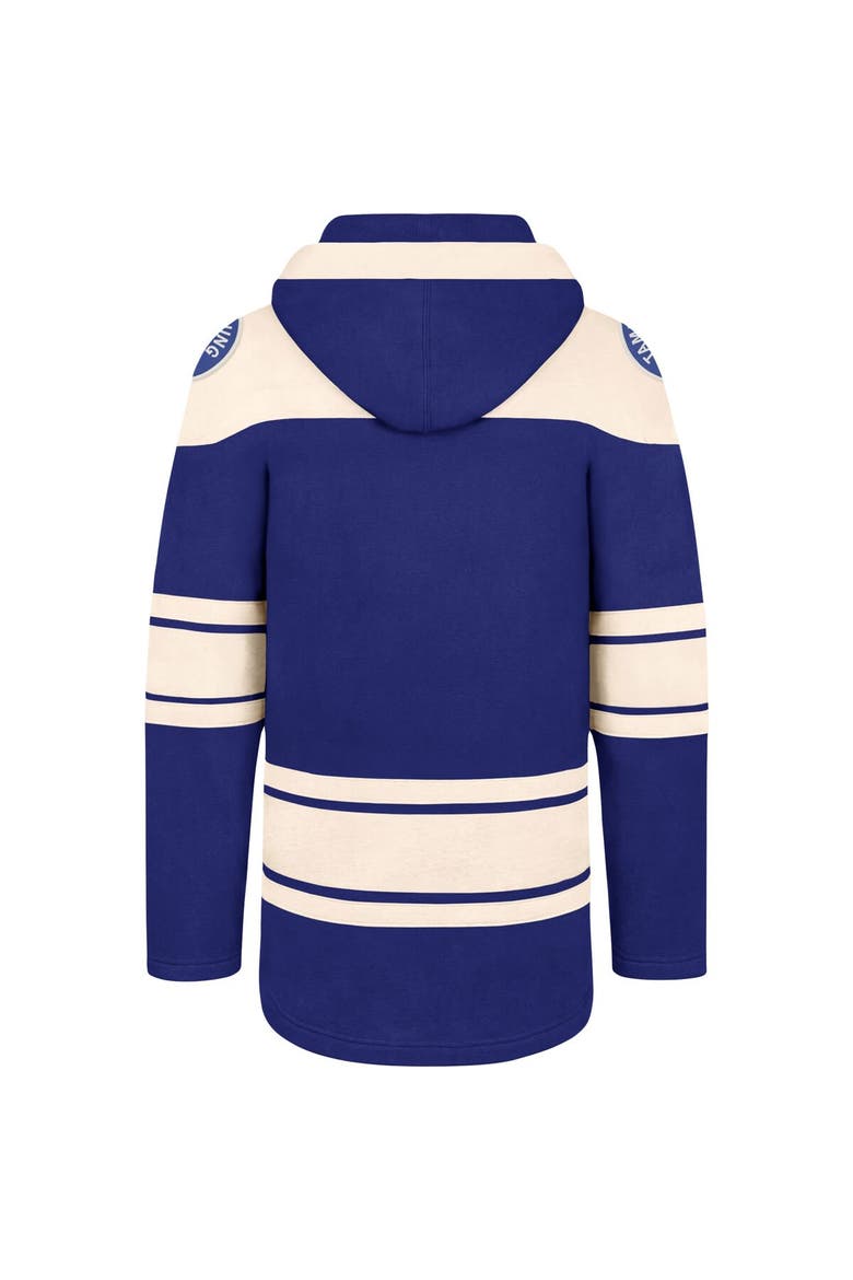 Men's '47 Blue Tampa Bay Lightning Superior Lacer Pullover Hoodie, Alternate, color, Blue