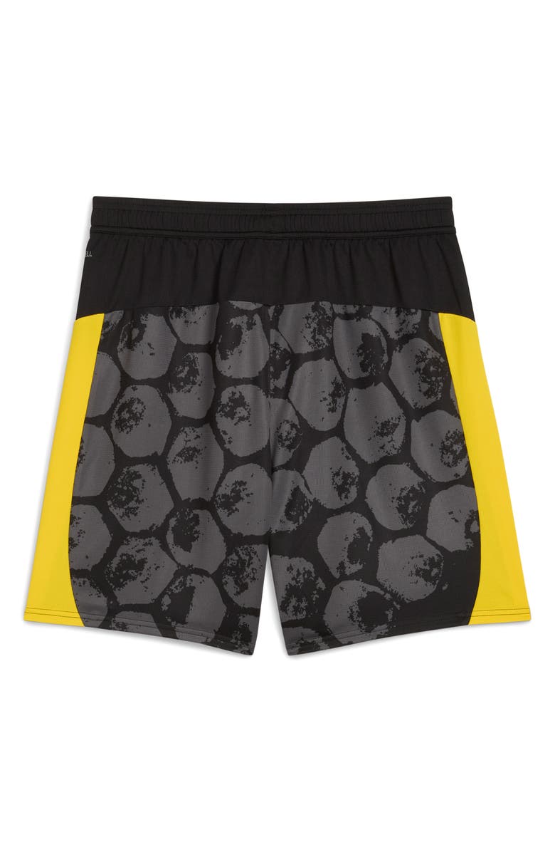 PUMA x KidSuper BVB Replica Performance Mesh Soccer Shorts, Alternate, color, Puma Black-Faster Yellow