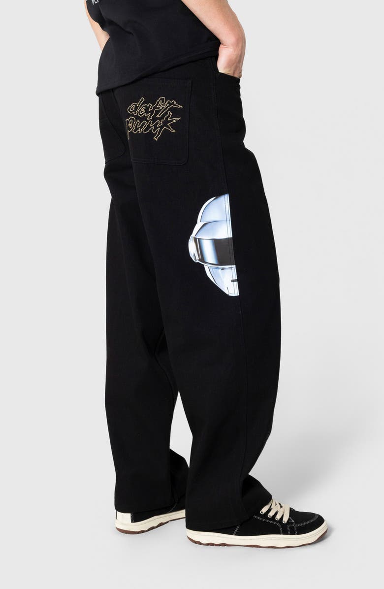 PLEASURES x Daft Punk RAM Baggy Jeans, Alternate, color, Black