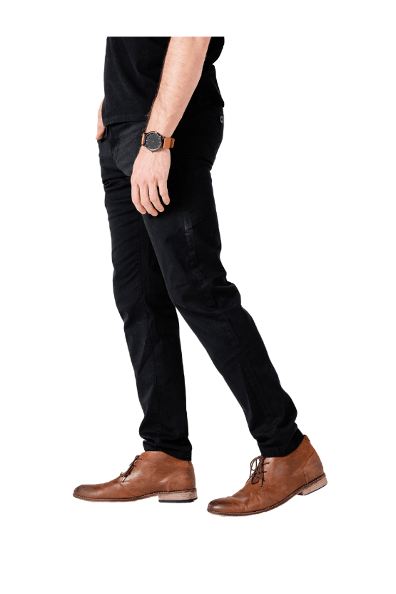 Slim Black Chino Pants, Alternate, color, Black