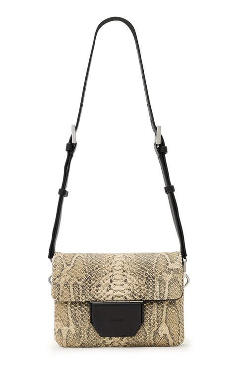 Jupiter Snakeskin Embossed Leather Crossbody Bag