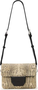 AllSaints Jupiter Snakeskin Embossed Leather Crossbody Bag