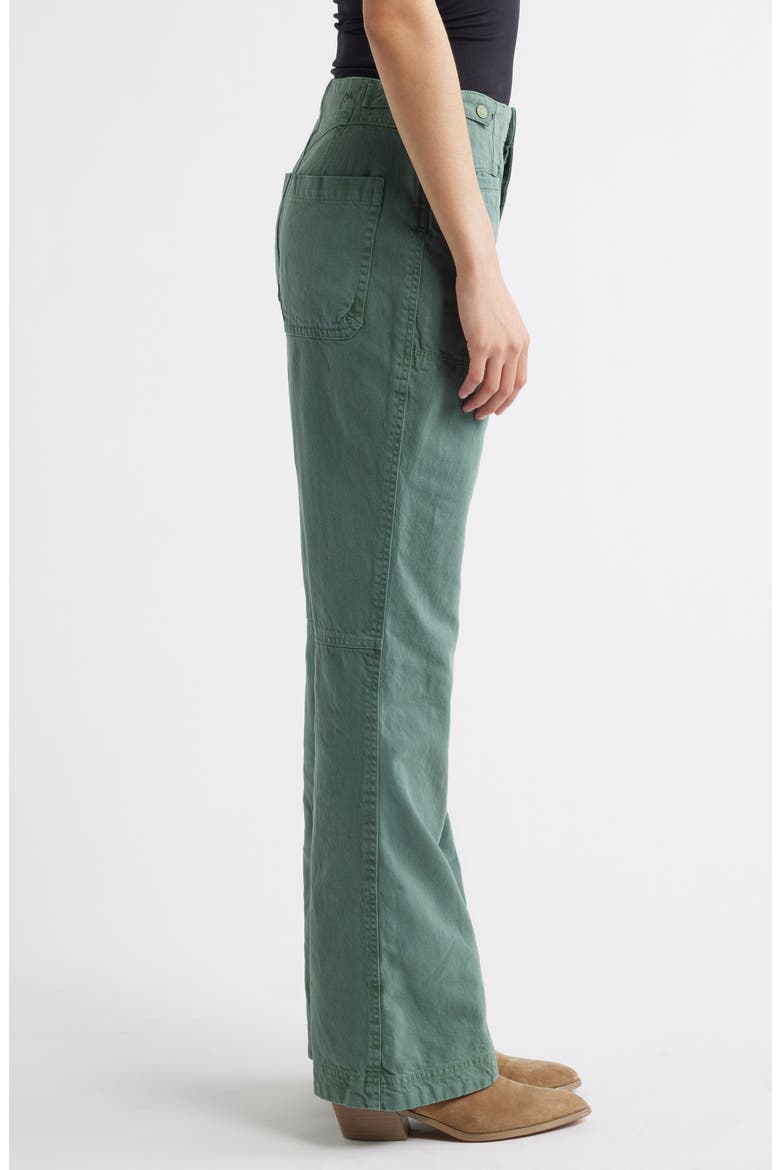 High Waist Bootcut Jeans, Alternate, color, FOREST RUN