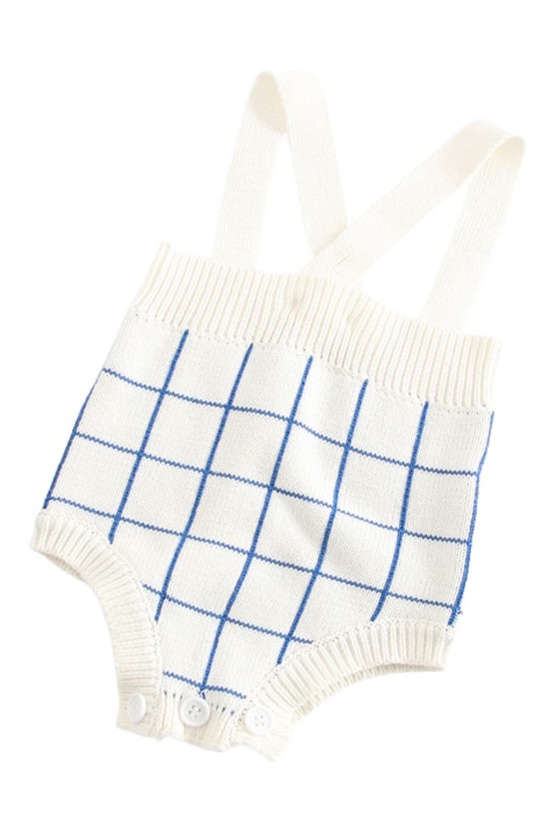 Raleigh Check Knit Cotton Bodysuit, Main, color, BLUE
