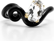 Bea Bongiasca Enamel Vine Ring With Oval Gemstone