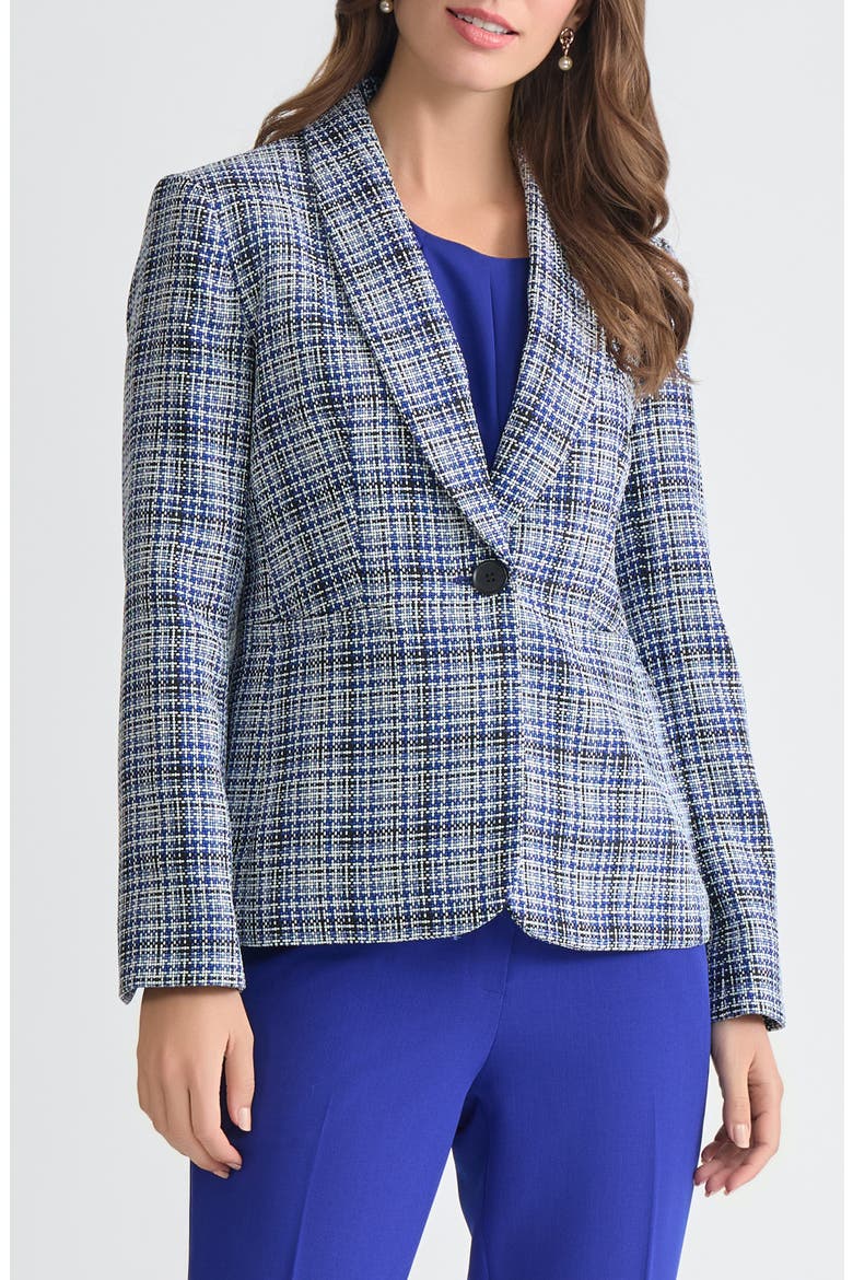 Shawl Collar Blazer, Main, color, ROYAL SIGNATURE MLTI