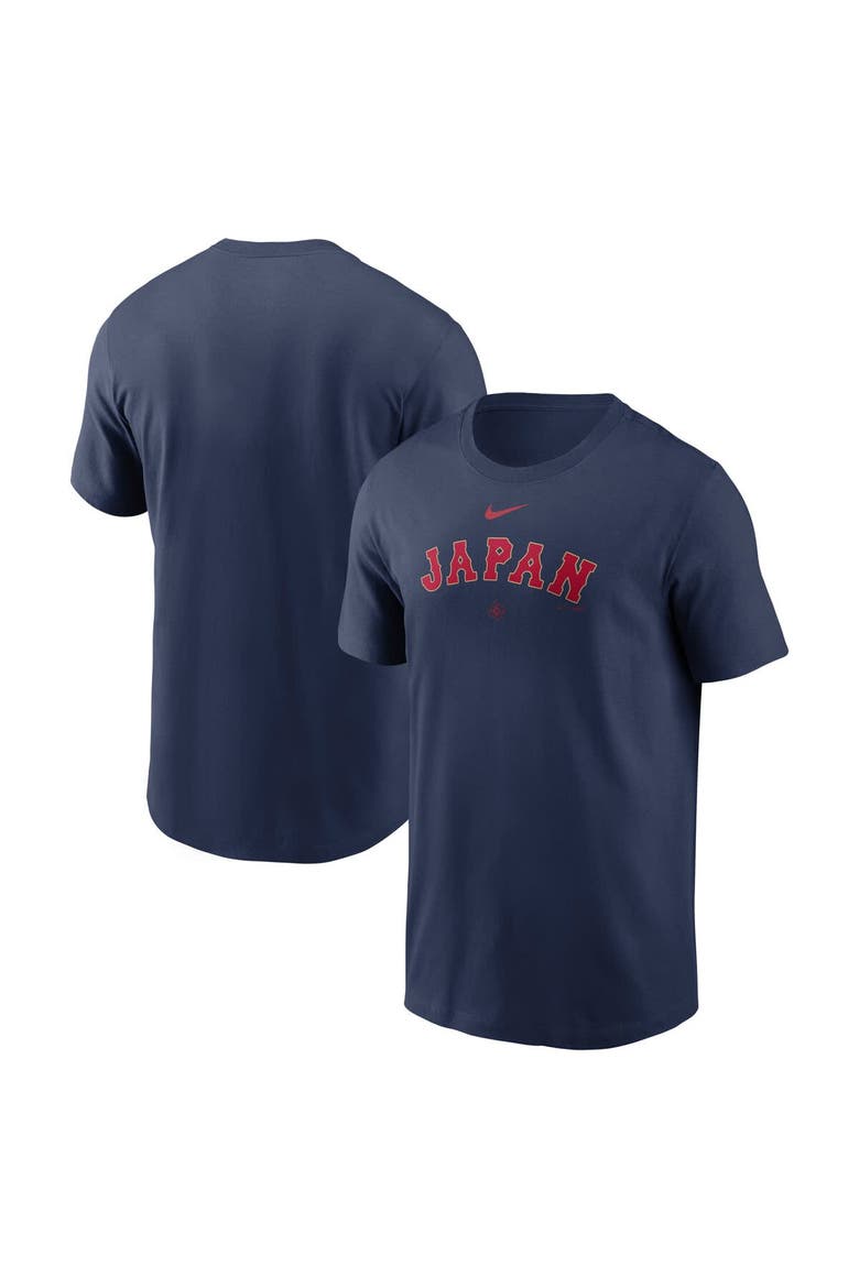 Men's Nike  Navy Japan Baseball 2026 World Baseball Classic Wordmark T-Shirt, Main, color, Navy