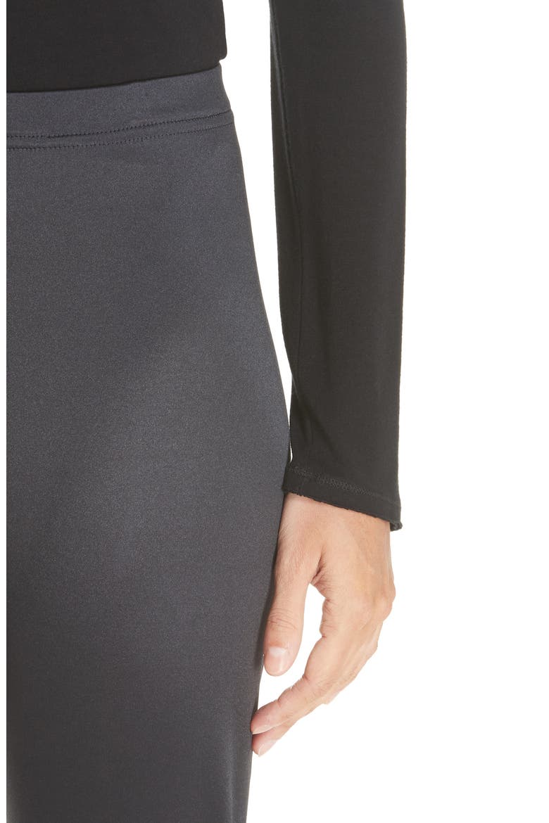 Stretch Satin Leggings, Alternate, color, BLACK