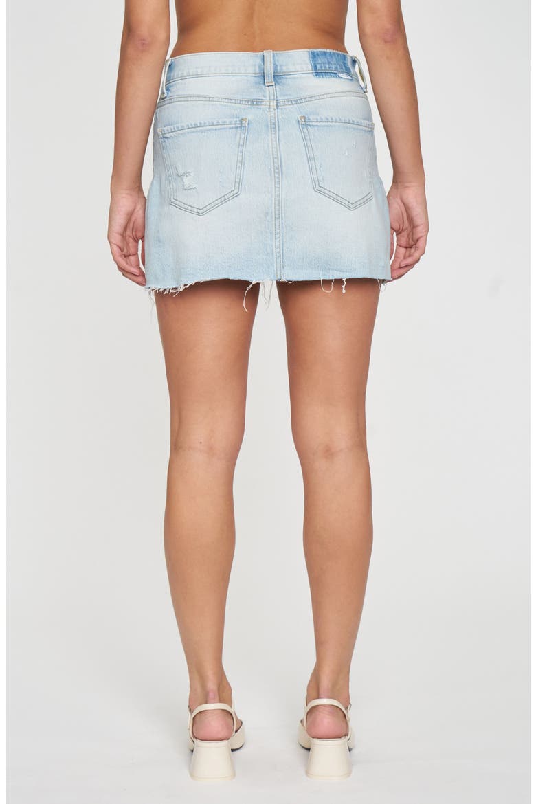 Malibu Distressed Cutoff Denim Miniskirt, Alternate, color, ICEBREAKER