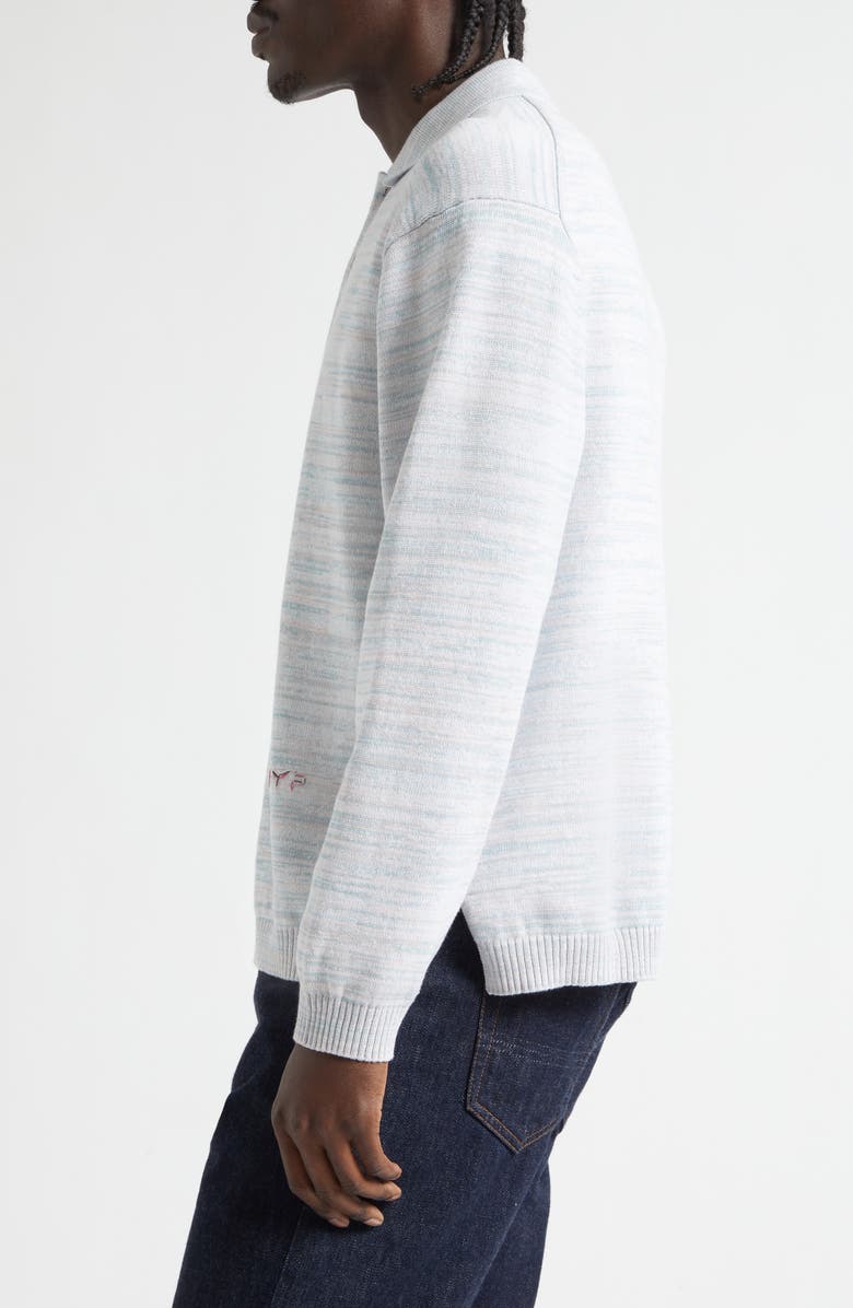 Waste Yarn Project Space Dye One of a Kind Polo Sweater, Alternate, color, Lights