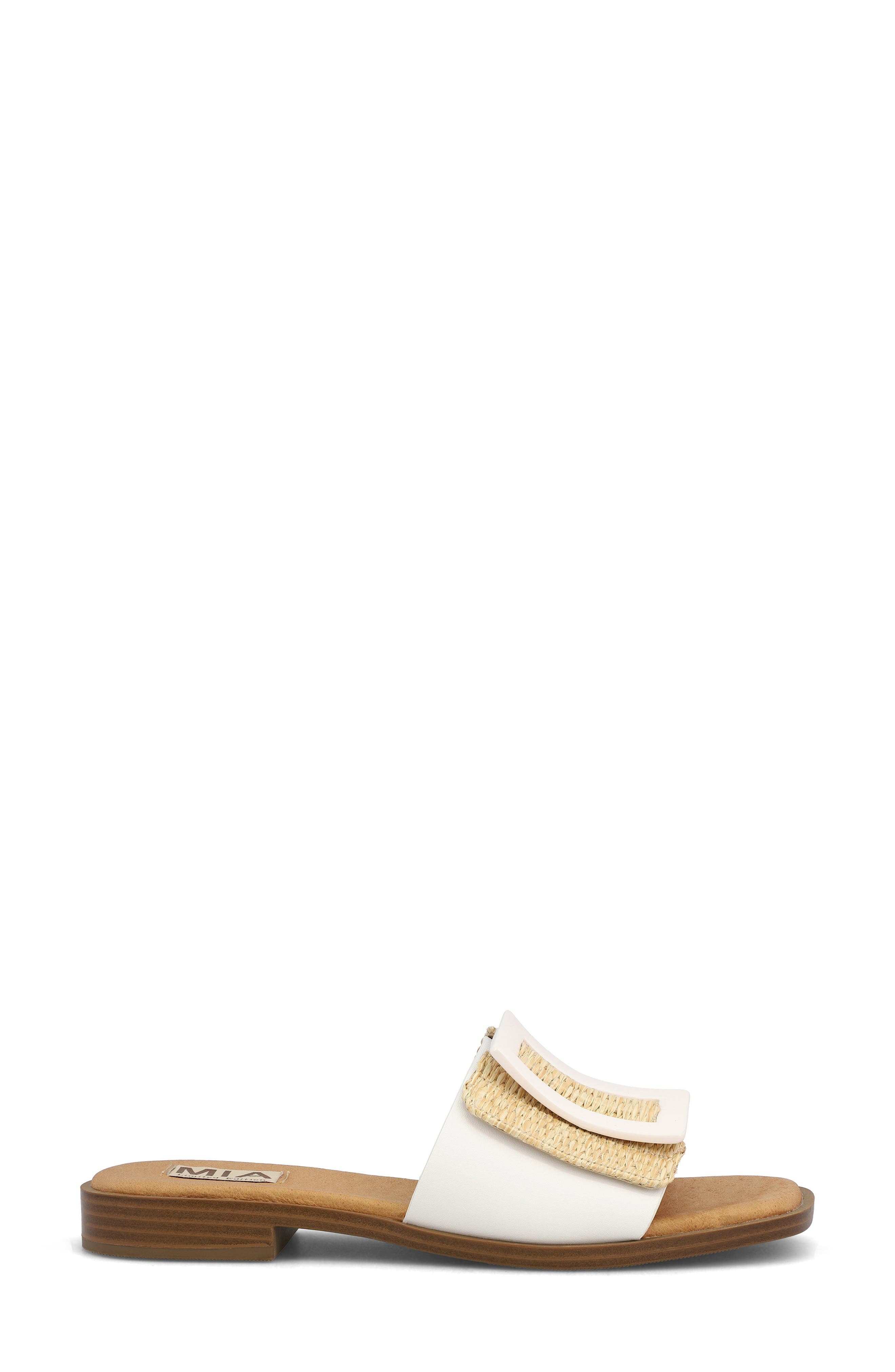 MIA Limited Edition Barbados Slide Sandal, Alternate, color, Natural/ White