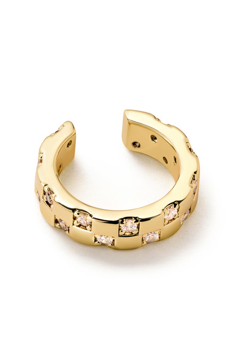 Ana Luisa Eden Cubic Zirconia Ear Cuff, Alternate, color, Gold / Clear