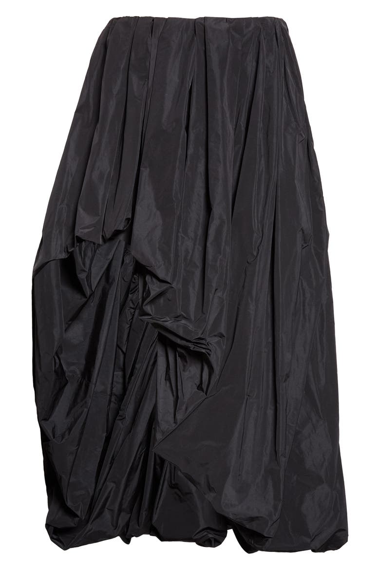 Gathered Draped Skirt, Main, color, BLACK