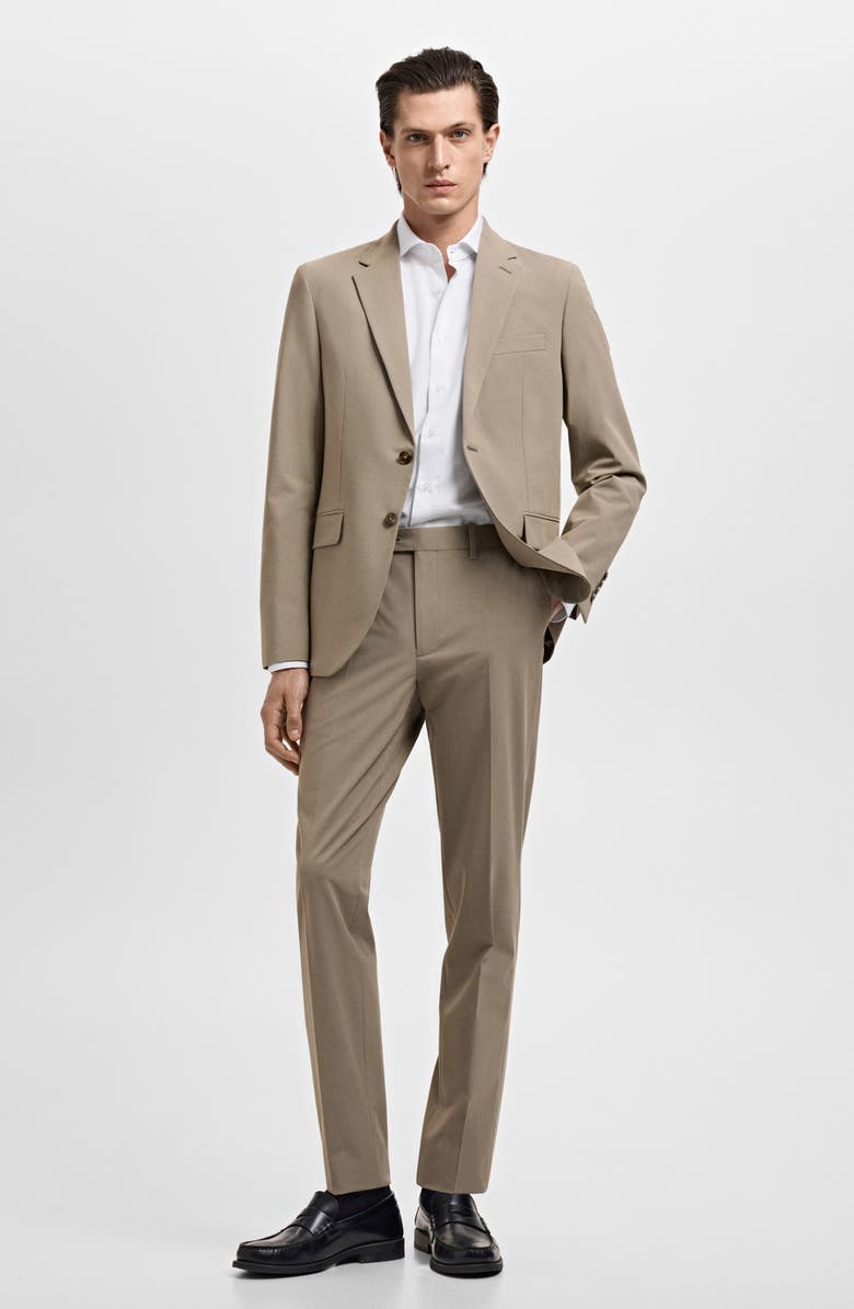 MANGO Classic Fit White Cotton Button-Up Shirt, Alternate, color, White