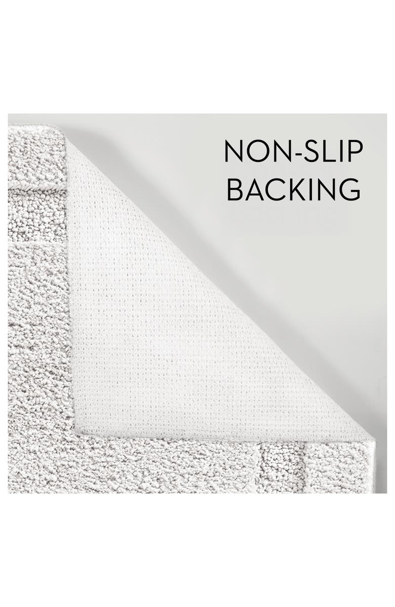 iDesign Microfiber Bath Mats - 3 Piece Bathroom Rugs - Set of 3 - Bright White, Alternate, color, Bright White